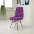 thumbnail image 1 of BizChair Shaggy Dog Purple Accent Chair, 1 of 13