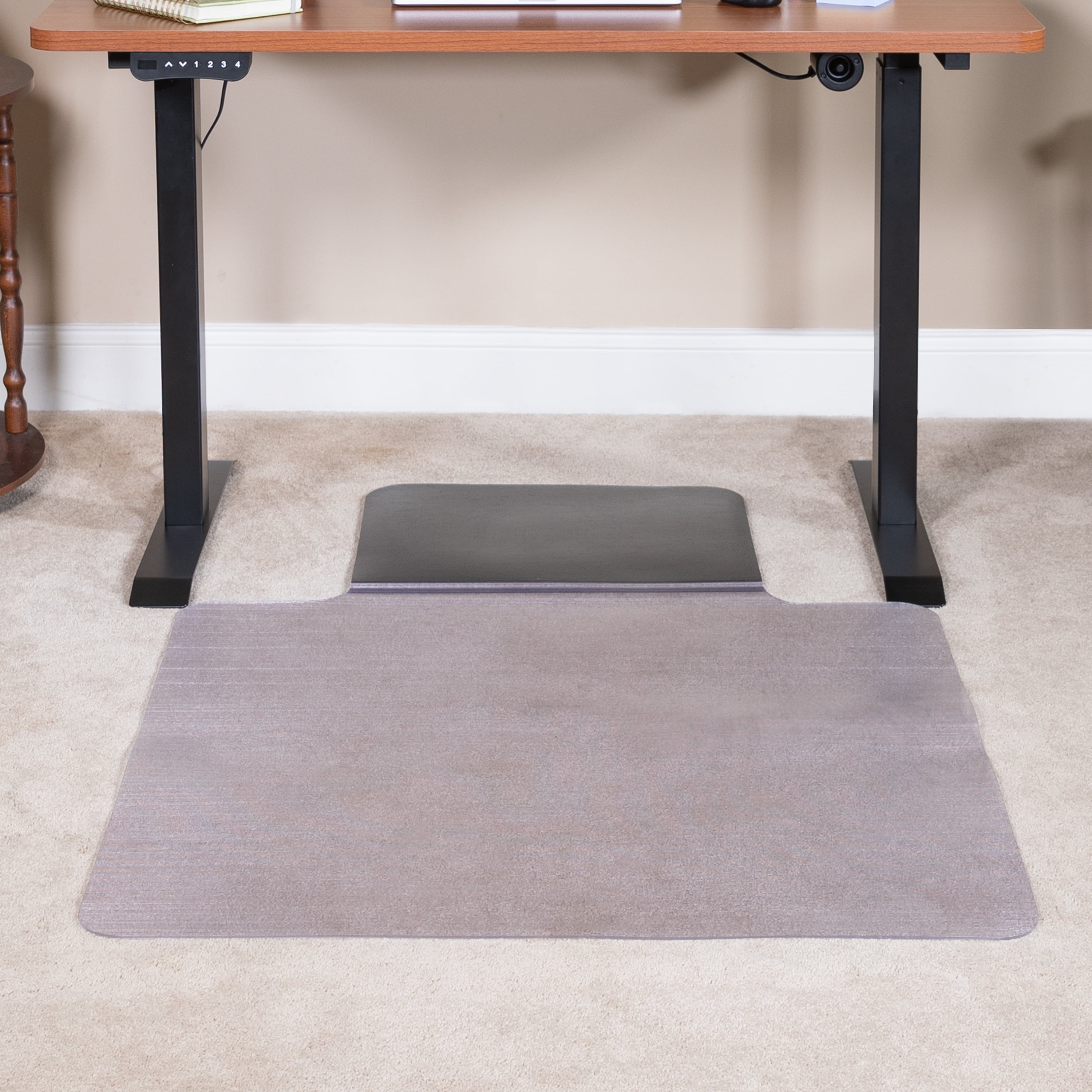 kangaroo original 3/4 standing mat kitchen rug, anti fatigue comfort  flooring, phthalate free, commercial grade pads, waterproof, ergonomic floor  pad, rugs for office stand up desk, 32x20 (brown) 
