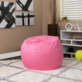 thumbnail image 1 of BizChair Small Solid Light Pink Refillable Bean Bag Chair for Kids and Teens, 1 of 10