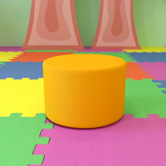 BizChair Soft Seating Flexible Circle for Classrooms and Daycares - 12" Seat Height (Yellow)