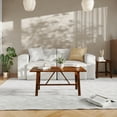 thumbnail image 1 of BizChair Solid Wood Farmhouse Coffee Table, Trestle Style Accent Table in Walnut, 1 of 11