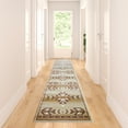 thumbnail image 1 of BizChair Southwest Native, Area Rug (2 Feet 4 Inch X 11 Feet) Runner, Beige, 1 of 6