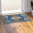 thumbnail image 1 of BizChair Southwest Native, Area Rug (2 Feet X 3 Feet) Mat, Blue, 1 of 6