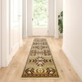 thumbnail image 1 of BizChair Southwest Native, Area Rug (2 Feet X 7 Feet 3 Inch) Runner, Beige, 1 of 6
