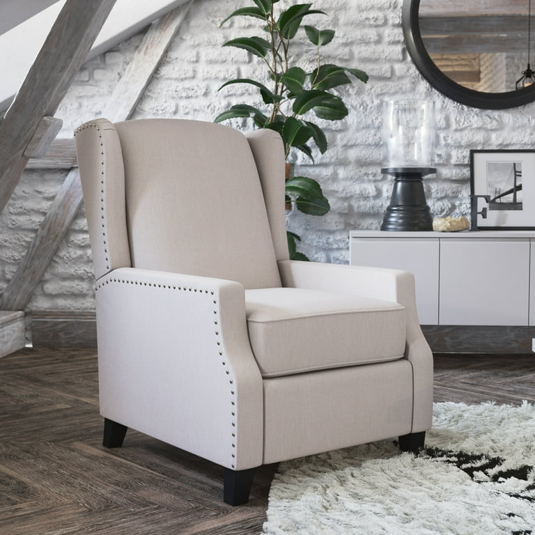 Cream fabric recliner chair clearance