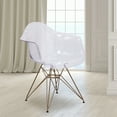 thumbnail image 1 of BizChair Transparent Side Chair with Arms and Gold Base, 1 of 12