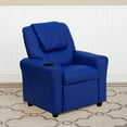 thumbnail image 1 of BizChair Vinyl Recliner, Blue, 1 of 13