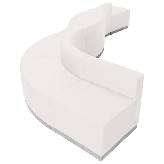 BizChair White LeatherSoft Reception Configuration, 6 Pieces