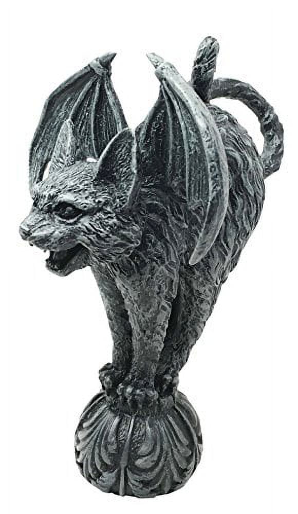 Bizarre Gothic Eureka Bat Winged Cat Gargoyle Figurine Sculpture Stoic ...