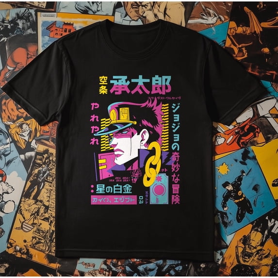 Bizarre Jo Neon T-Shirt Anime Tees For all Animation and Comic Fans ...
