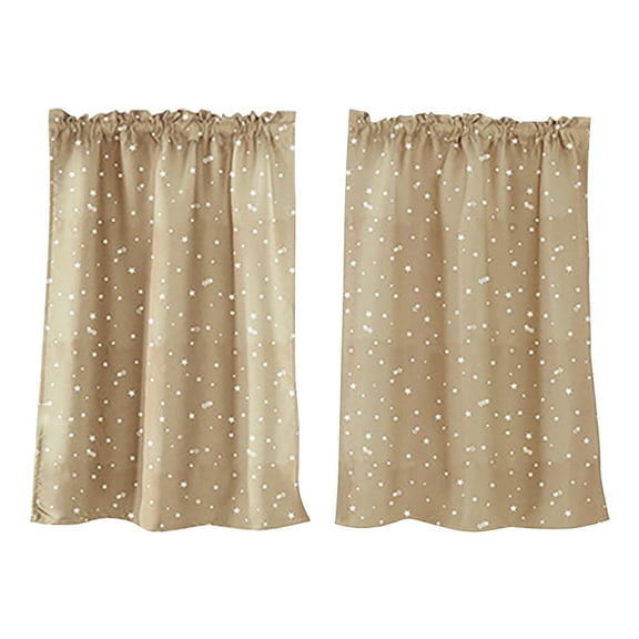 Bizhua 2Pc Star Curtain Short Curtain Blackout Curtain (74×90Cm) Dstar Curtains Short Curtains Small Curtains Rod Curtains Kitchen Coffee Curtains Bedroom Curtains Lace Curtains 29 X 36 Inch 2 Panels