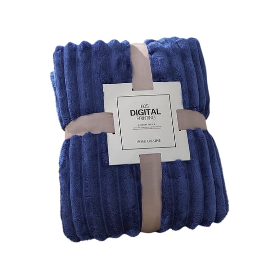 Bizhua Blanket Wide Strip Thickened Imitation Hair Border Coral Fluff Blanket Flannel Blanket Cover Blanket, A Blanket Is 180*200