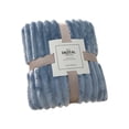 thumbnail image 1 of Bizhua Blanket Wide Strip Thickened Imitation Hair Border Coral Fluff Blanket Flannel Blanket Cover Blanket, A Blanket Is 180*200, 1 of 8