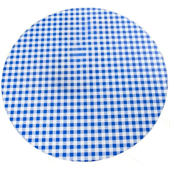 Bizhua Blue Checkered Tablecloth, Blue, 95-112Cmfresh Blue and White Checkered Tablecloth Adding Elegant Style to the Dining Table