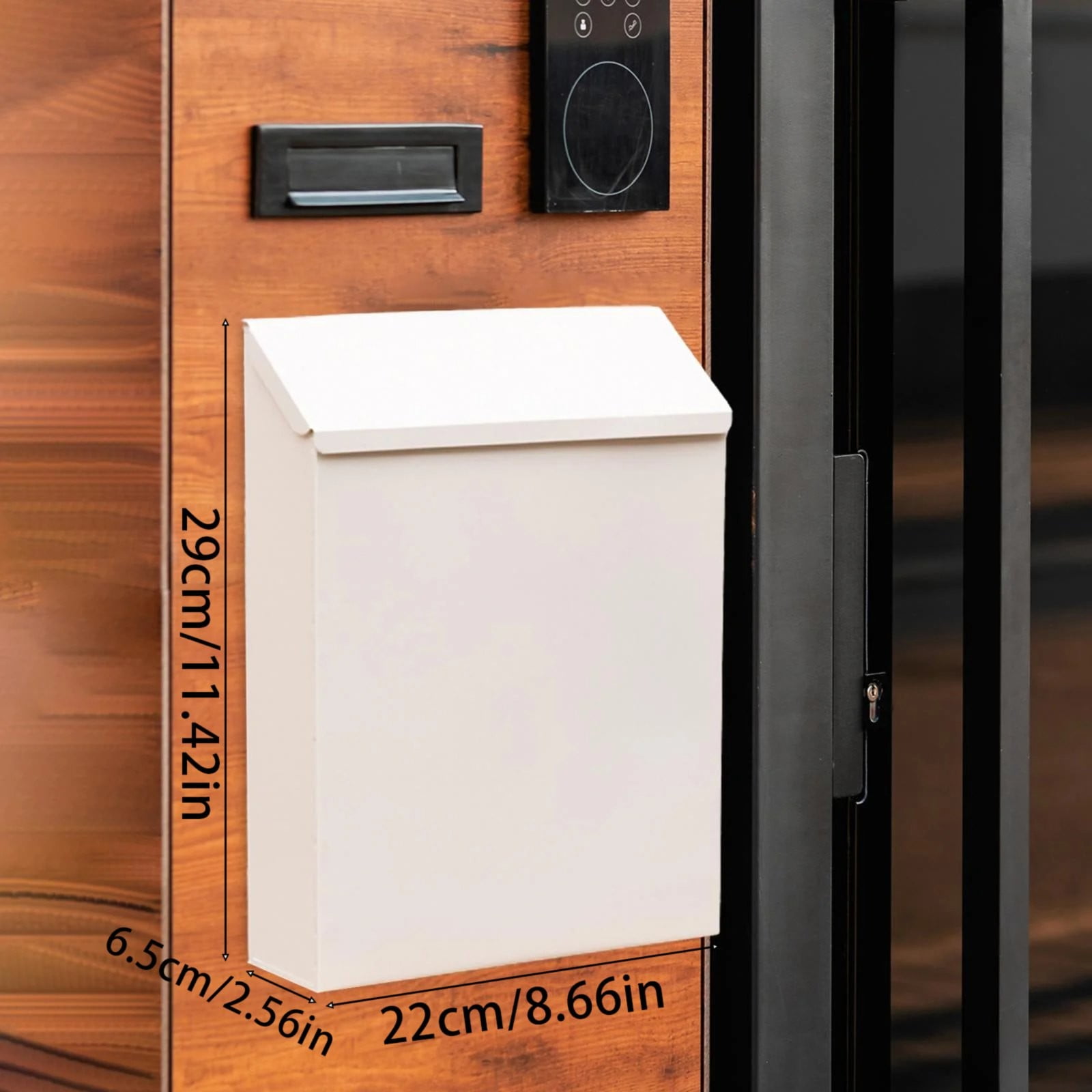 2 Pcs Mailboxes For Outside Wall Mount Large Donation Suggestion Box For Mailbox Postbox Letters Newspapers Rust Proof With Slot Steel 12 68 X 8 54 X 3 31 Inch Black Combination Lock P 135414803 - View #5