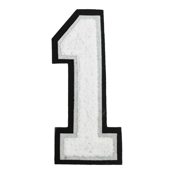 Bizhua Diy Knitting Diy 1 Pcs 4.2 Inch White Letter Or Number on Big Numerals Large Numbers for Clothing Backpacks Hats Jeans, A Digital Patch