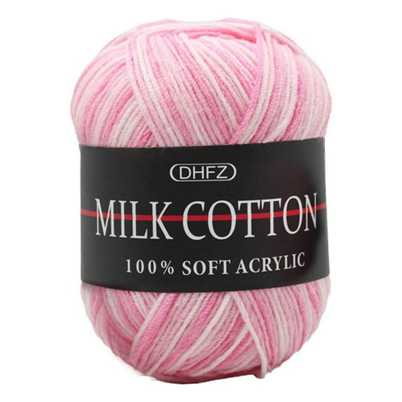 Bizhua Diy Knitting Diy1Pc Chunky Colorful Hand Knitting Milk Cotton Knitting Crochet Blended Cotton A, 1X Milk Cotton Wool Thread
