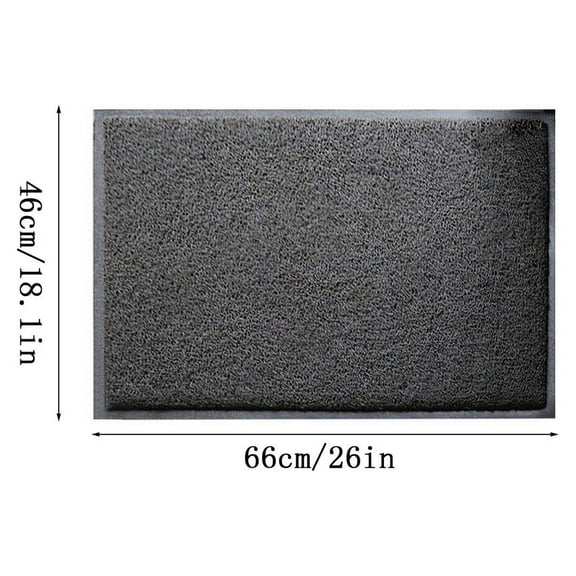 Bizhua Doormat for Main Entrance 46X66Cm Grey without Wordsfloor Mat At the Entrance Door Mat Entrance Hall Anti Slip Mat Thickened Silk Ring Foot Mat Commercial Hotel Welcome to Carpet