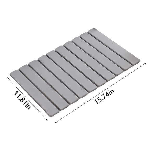 Bizhua Foldable and Rollable-Dark Gray Amat Absorbent Stone Mat Non Diatomaceous Mat Non Foldable Bathtub Toilet 30 X 40 Cm