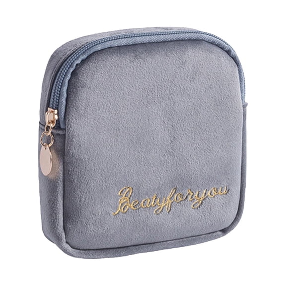 Bizhua Home Textile Storage Flannel Sanitary Napkin Storage Bag Aunt Towel Earphone Banknote Clutch Small Portable Multifunctional Storage Bag, 1X Storage Bag