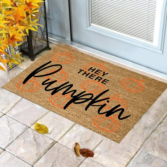 Bizhua Household Essentialspumpkin Doormat Pumpkin Decor Funny Door Mat Fall Welcome Mat Fall Decor Rug, Pumpkin Decorative Floor Mat, 60X40Cm