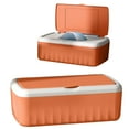 thumbnail image 1 of Bizhua Household Essentialswipes and Wipe Containers Can Be Reused. Wipe Containers Are Used to Store Desktop Seals Wipe Lids and Wipe Tissues, Pull-Out Wet Wipe Box C, Orange and White, Medium Size, 1 of 9