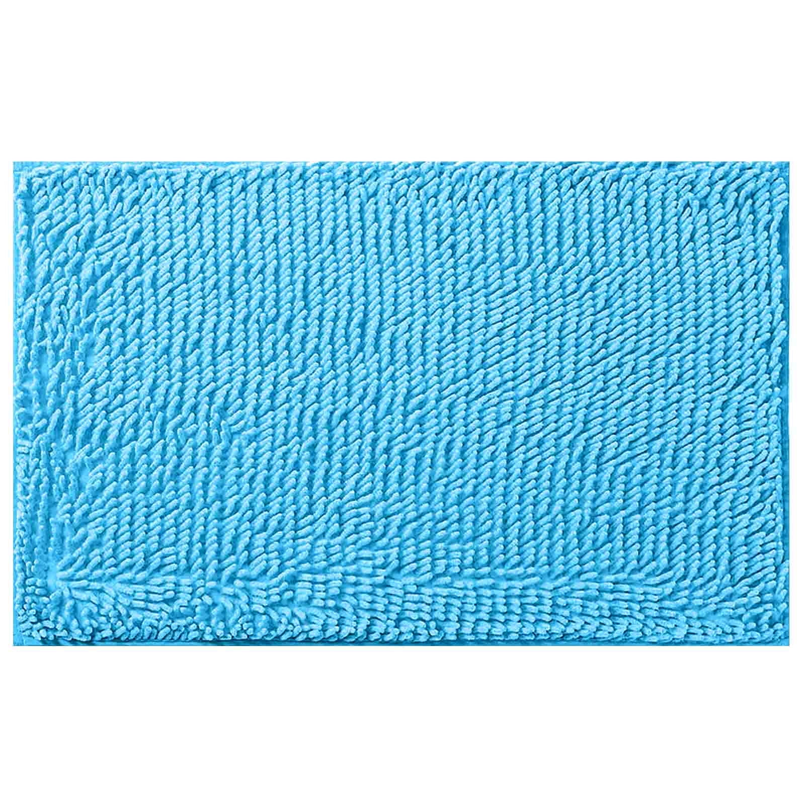 Bizhua Lake Blue Chenille Living Room Bathroom Absorbent Floor Mat (40