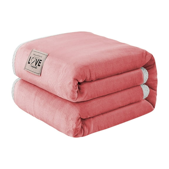 Bizhua Milk Velvet Red Bean Paste Mink Velvet Blanket, Double-Sided Velvet Casual Blanket, Coral Velvet 150*200Fleece Blanket: Warm Thickened Winter Blanket Bed Sheet Small Quilt Knee Blanket​