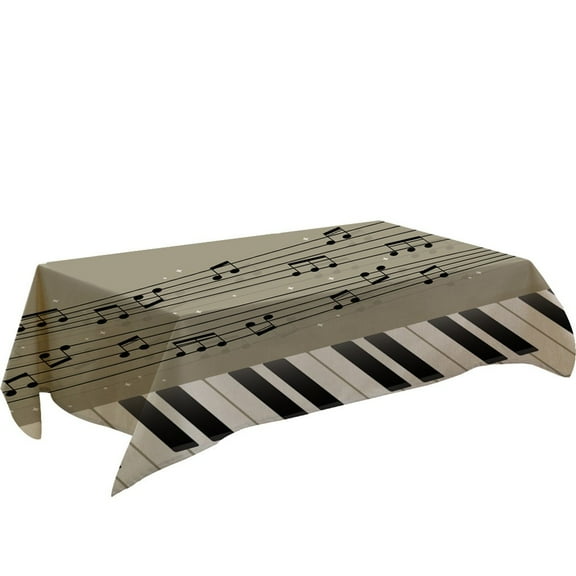 Bizhua Table Clothpiano Music Pattern Table Cloth Rectangular Tea Table Cover Dining Home Decor, One Tablecloth