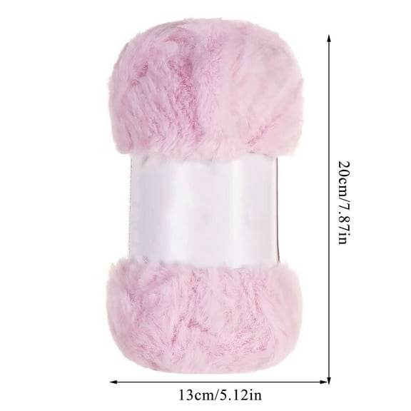 Bizhua Thick Fur Yarn Ball Imitation Fur Wool Yarn Milky White2 Skeins Yarn Chunky Faux Yarn Eyelash Yarn for Crochet Knit Coarse Yarn Imitation Wool Yarn