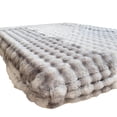 thumbnail image 1 of Bizhua Thickened Rabbit Plush Full Mattress - Rain Greyvelvet Bed Sheet Synthetic Mattress Cover Breathable Checkered Bed Protectors Cosy Plaid Flannel Quilt Soft Mattress Protector From, 1 of 7