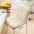 thumbnail image 1 of Bizhua Waist Support Magic Butt Pad Back Cushion Whitechair Cushion Plush Soft Seat Cushion with Removable Cover High Back Chair Cushion with Ties Non Slip Rocking Chair Cushion, 1 of 8