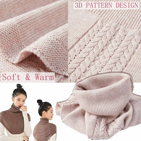 Bizhua Warm High Collar Fake Collar Asoft & Warm High Neck Collar Women'S Knitted Turtleneck Dickey Collar Winter Half Blouse Pullover for Women