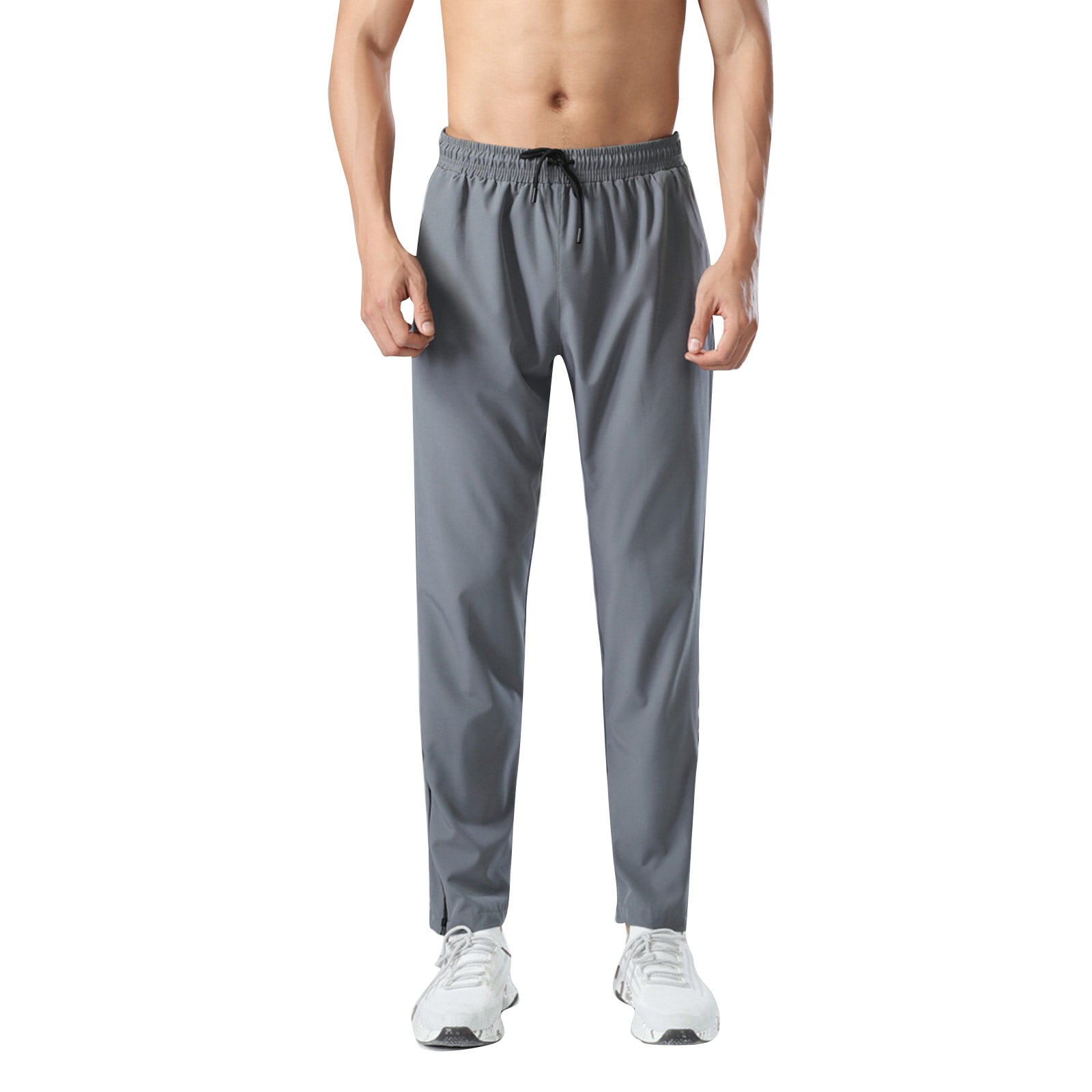 Biziza 2025 Joggers for Men Summer Gray Workout Quick Dry Sweatpants
