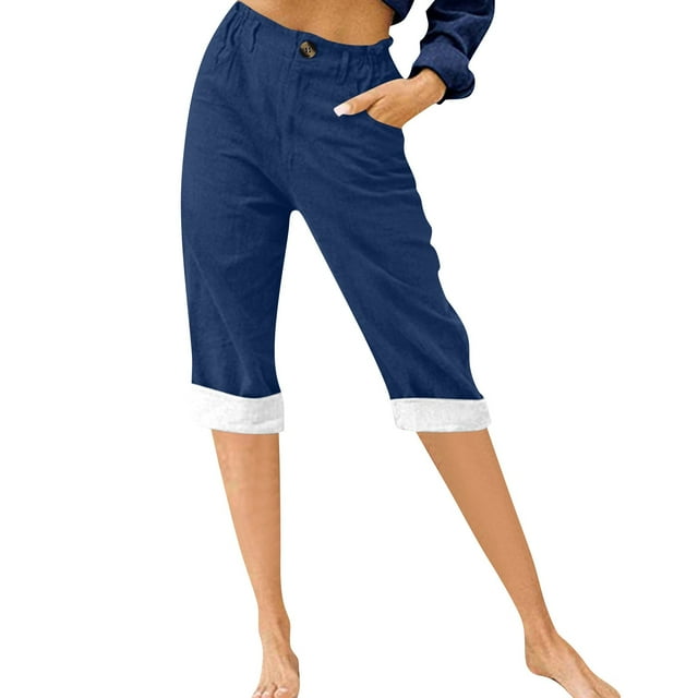 Women's Capri Petite Cotton Capris Cotton Capris For Petite