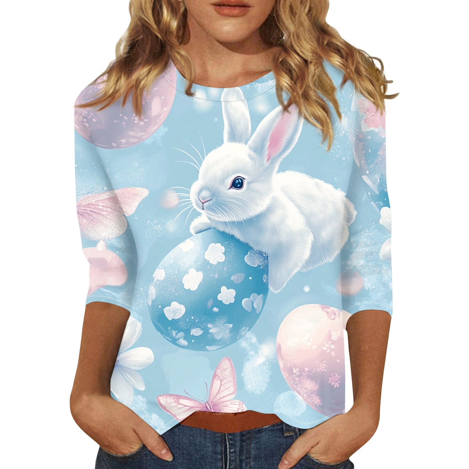 Women's Colorful Bunny Eggs Easter Tank Top - Quick Drying, Buttery Soft Fabric With UPF 50+ main image 0