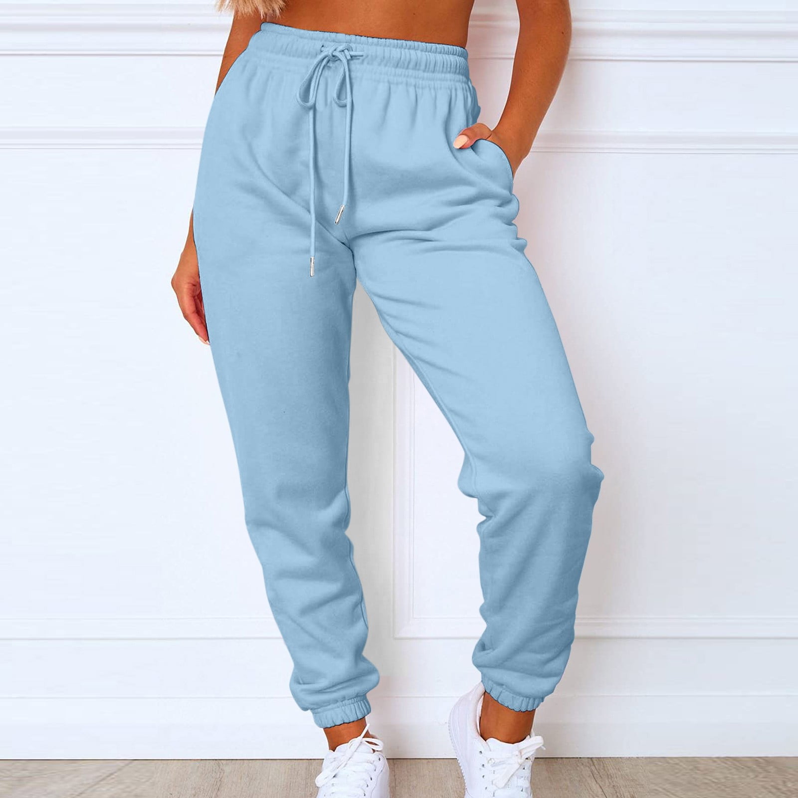 Light blue sweatpants womens deals