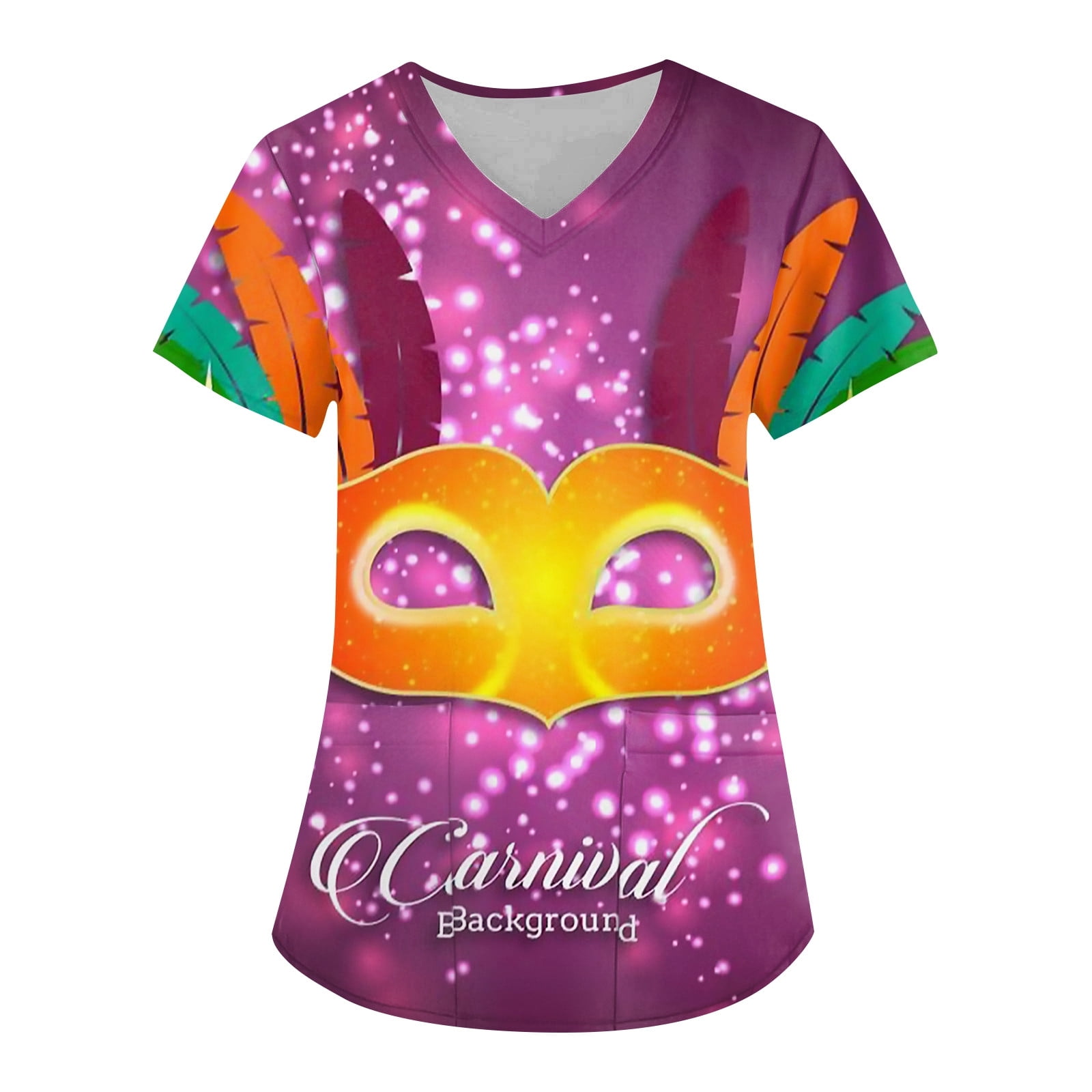 mardi gras scrub jacket