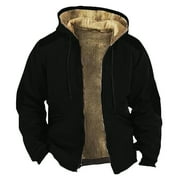 Biziza Men's and Big Men's Ultimate Sherpa Lined Heavyweight Full Zip Hoodie, Sizes M-7XL 2XL