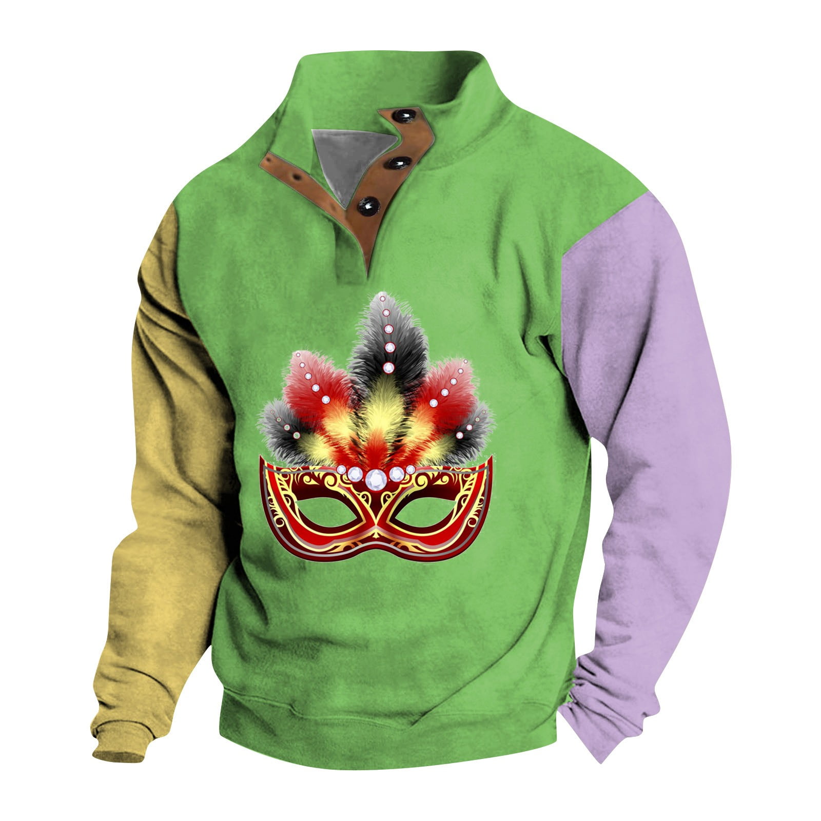 mardi gras crown sweatshirt