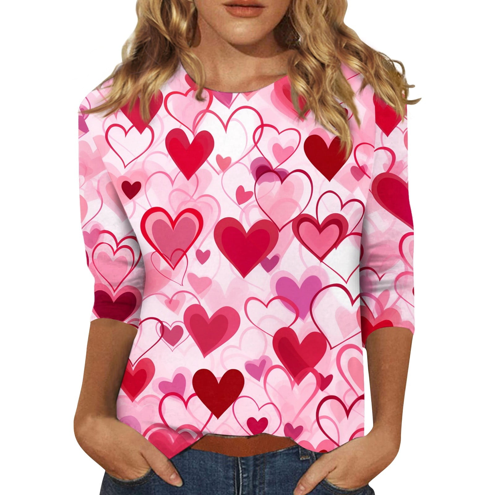 Biziza Valentine's Day Sweatshirt for Women Romantic Love Graphic Print ...