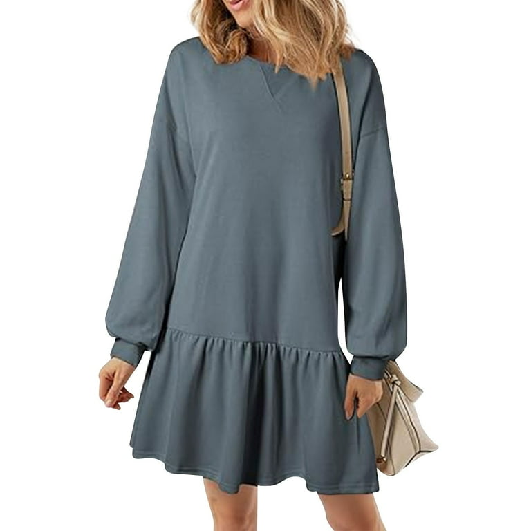 Casual Vacation Solid Patchwork O Neck A Line Dresses Casual Vacation Solid Patchwork O Neck A Line Dresses