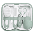 thumbnail image 1 of Bizzu Baby Grooming Kit, 11-Piece Essential Care Set with Brush, Comb, Nail Tools & Storage Case, Sage, 1 of 17
