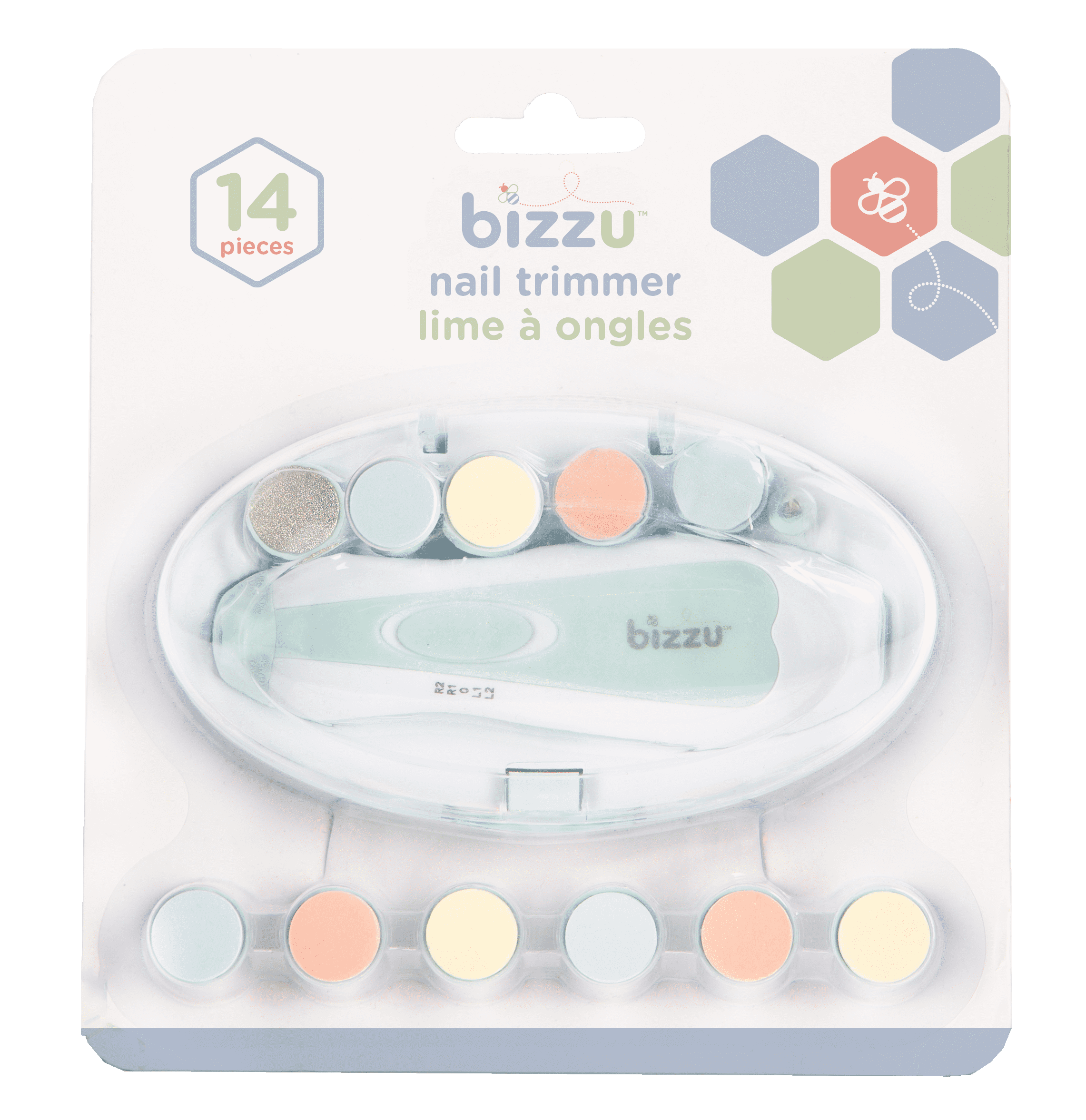 Bizzu Newborn Baby Electric Nail Trimmer Set, 14 Piece, Travel Case