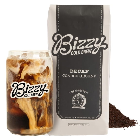 Bizzy Decaf Cold Brew Coffee | Medium Roast | Coarse Ground | 100% Arabica | 1 lb