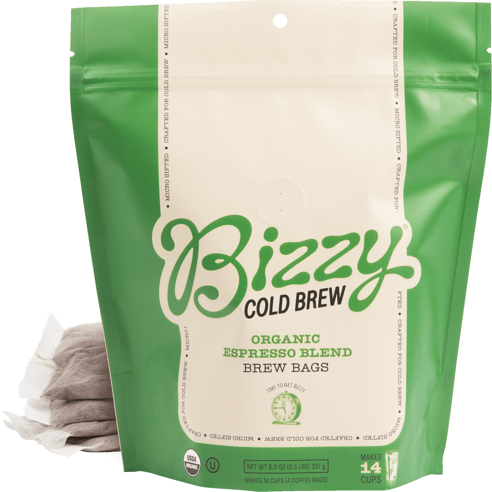Bizzy Organic Cold Brew Coffee Espresso Blend Coarse Ground 100