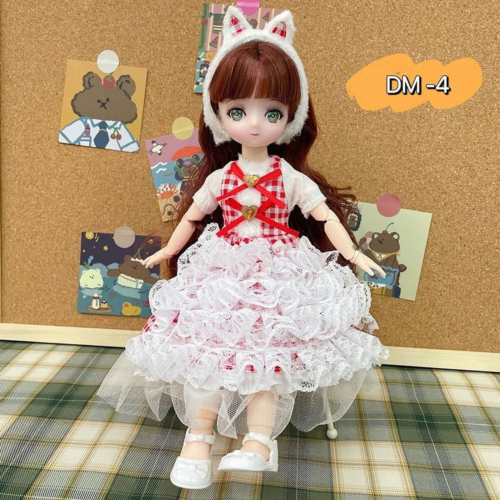 Bjd Dolls 30cm Anime Doll Full Set 1/6 Bjd 23 Joint Movable Body With ...