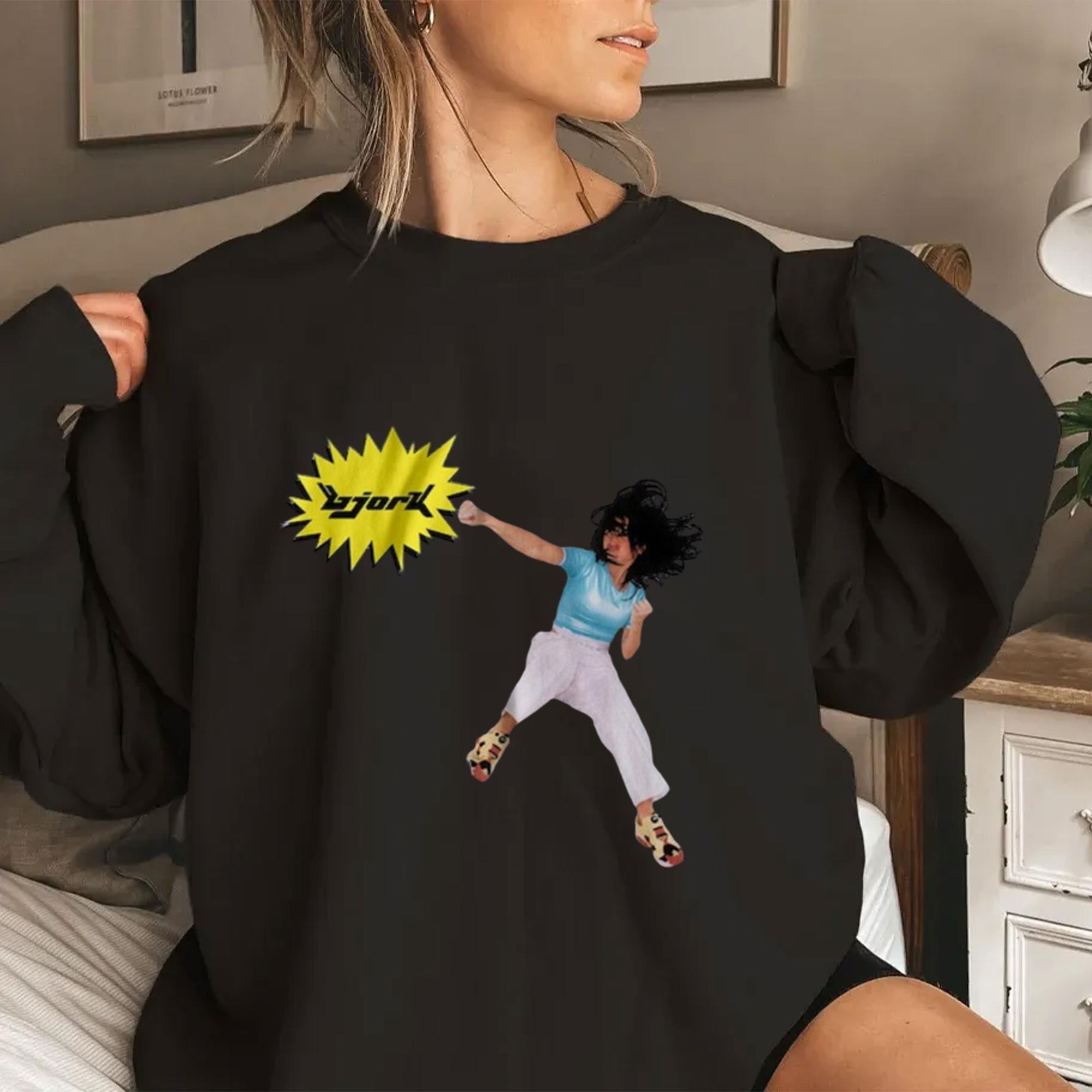 Bjork inspired Reebok Instapump fury Punch of Bjork Vintage shirt 90s retro Unisex T shirt LIMITED EDITION 7 COLOR OPTIONS NEW INSTOCK Walmart