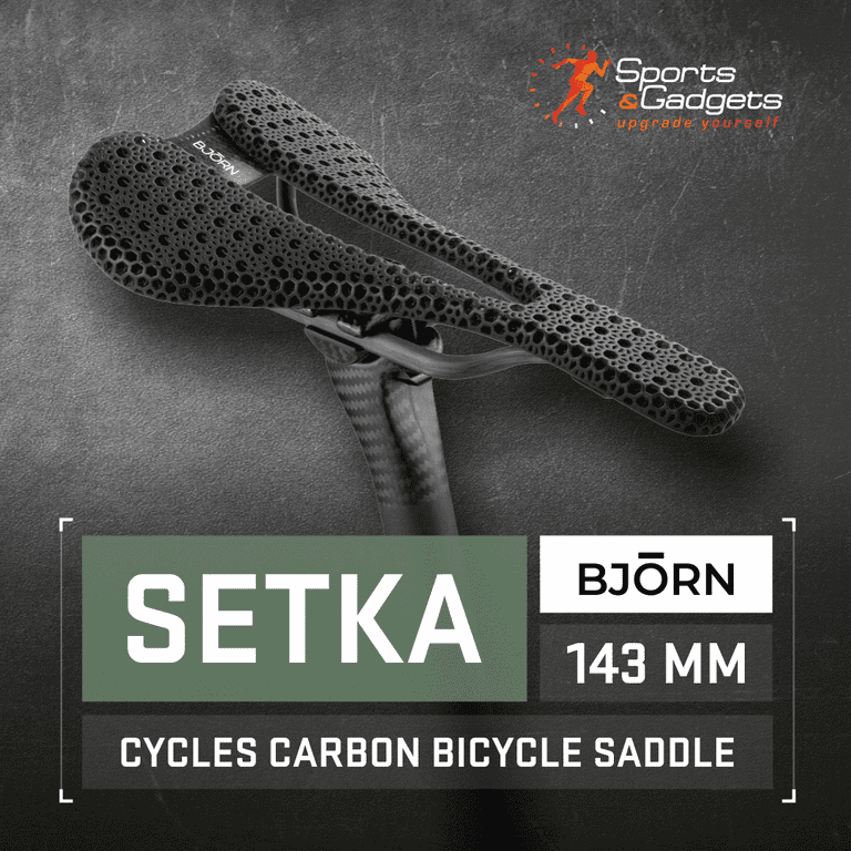Bjorn Cycles Carbon Fiber Bicycle Saddle with 3D Printed Pad