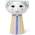 thumbnail image 1 of Bjrn Wiinblad Eva Porcelain Vase Pink & Blue Whimsical 9.2"H Glazed Figure, 1 of 6